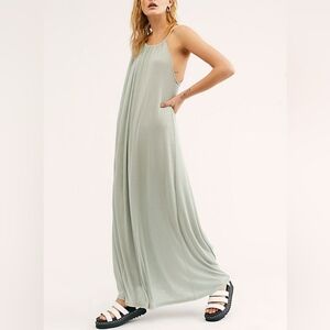 FREE PEOPLE FP BEACH Olympia Maxi Dress Green Extra Small